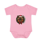 Christmas German Shepherd Puppy Bodysuit for Infants, Cute Baby Outfit, Baby Shower Gift, Infant Christmas Apparel, Adorable  GSD Babywear