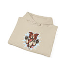 Playful Red and White Border Collie Animal Print Hoodie - Cozy Unisex Sweatshirt, Cute Gift for Pet Lovers