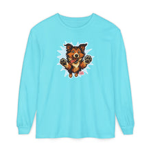Load image into Gallery viewer, Happy Collie Dog Design Long Sleeve T-Shirt for Dog Lovers