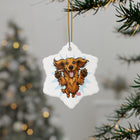 Happy Jumping Dachshund Ornament | Ceramic 2-Side Print