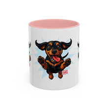 Load image into Gallery viewer, Dachshund Jumping Dog Accent Coffee Mug Cute Wiener Dog Gift (11oz)