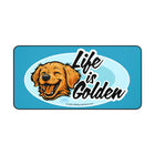 Golden Retriever Dog Lover's Desk Mat - "Life is Golden"