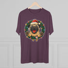 Festive Pug Christmas Tee, Holiday Shirt, Dog Lover Gift, Cute Animal Apparel, Unisex Crew Neck, Unique Christmas Present