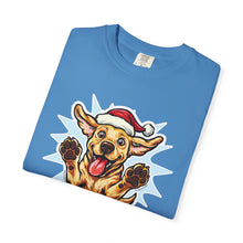 Load image into Gallery viewer, Christmas Yellow Labrador Retriever Dog T-shirt, Unisex Holiday Tee, Pet Lover Gift, Festive Animal Shirt, Funny Canine Apparel