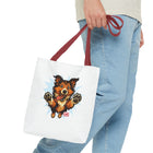 Cute Collie Dog Lover Tote Bag, AOP Dog Art Bag, Pet Owner Gift, Collie Lover Tote, Summer Beach Bag, Gifts for Dog Lovers