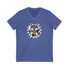 Playful Siberian Husky Dog Graphic V-Neck Tee, Fun Pet Apparel, Gifts for Dog Lovers, Casual Outfit, Birthday Present