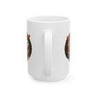 Festive Vizsla Dog Mug, Christmas Gift for Pet Lovers, Holiday Ceramic Cup, Cute Dog Art, Wreath Design