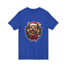 Load image into Gallery viewer, Joyful Christmas Yorkie Tee, Holiday T-Shirt, Festive Pet Shirt, Merry Christmas Top, Unisex Dog Lover Gift