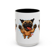 Load image into Gallery viewer, Pug Lover's Accent Coffee Mug, Cute Dog Mug, Pet Gift, Animal Lover's Present, Gift for Dog Owners, Funny Mug