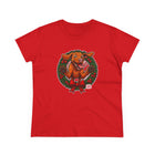 Festive Vizsla Dog Lover's Tee, Cute Animal T-Shirt, Holiday Gift, Casual Wear, Fun Christmas Design, Wreath Print Top