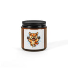 Happy Shiba Inu Puppy Illustration Candle | Amber Jar Soy Candle