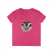 Load image into Gallery viewer, Playful German Shorthaired Pointer Dog Graphic V-Neck T-Shirt, Casual Wear, Pet Lover Gift, GSP Mom Shirt, Birthday Gift