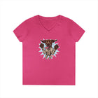 Playful German Shorthaired Pointer Dog Graphic V-Neck T-Shirt, Casual Wear, Pet Lover Gift, GSP Mom Shirt, Birthday Gift