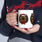 Festive  German Shepherd Dog Lover Ceramic Mug | Christmas Gift, Holiday Decor, Pet Lover's Mug, Cute GSD Cup, Coffee Tea Mug