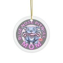 Load image into Gallery viewer, Personalized Blue Nose Pitbull Mom Ceramic Ornament