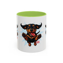 Load image into Gallery viewer, Dachshund Jumping Dog Accent Coffee Mug Cute Wiener Dog Gift (11oz)
