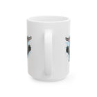 Happy Jumping Weimaraner Dog Mug | Playful Dog Illustration Ceramic Mug