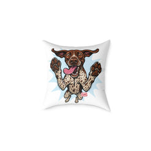 Load image into Gallery viewer, Fun German Shorthaired Pointer Dog Square Canvas Pillow