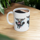 Happy Jumping Weimaraner Dog Mug | Playful Dog Illustration Ceramic Mug