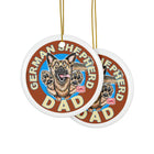 German Shepherd Dad Ceramic Ornaments - 2-Sided Print for GSD Lovers