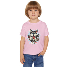 Load image into Gallery viewer, Playful Husky Toddler T-Shirt | Cute Dog Tee for Kids | Fun Gift Idea | Pet Lover's Apparel | Birthday Gift | Everyday Wear