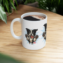 Load image into Gallery viewer, Cheerful Border Collie Dog Lover Mug | Perfect Gift for Pet Owners, Funny Dog Coffee Cup, Ceramic Mug, Animal Lover's Gift, Home Decor