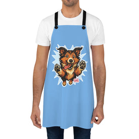 Cute Collie Dog Lover's Apron, Custom Pet Gifts, Cooking Apron, Funny Kitchen Decor, Gift for Dog Owners, Pet-Themed Home Accessories