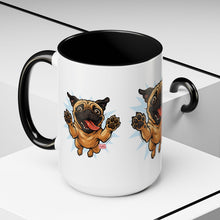 Load image into Gallery viewer, Pug Lover's Accent Coffee Mug, Cute Dog Mug, Pet Gift, Animal Lover's Present, Gift for Dog Owners, Funny Mug
