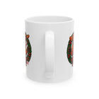 Festive Vizsla Dog Mug, Christmas Gift for Pet Lovers, Holiday Ceramic Cup, Cute Dog Art, Wreath Design