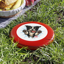 Load image into Gallery viewer, Happy Border Collie Illustration Frisbee | Dog Throwing Disc