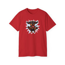 Load image into Gallery viewer, Playful Dachshund Pet Lover's Tee, Dog Lover T-Shirt, Funny Graphic Shirt, Casual Wear, Gift for Dog Parents, Soft Cotton Tee