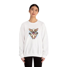 Load image into Gallery viewer, Chihuahua Splash Crewneck Sweatshirt  Cute Jumping Puppy Graphic