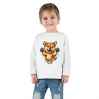Shiba Inu Puppy Toddler Long Sleeve Tee | Cute Jumping Dog Kids Shirt
