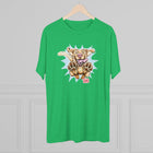 Playful Yellow Labrador Retriever Dog Graphic Tee | Cute Yellow Lab Puppy Paw Print T‑Shirt