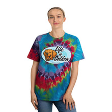 Load image into Gallery viewer, Fun Tie-Dye Tee with 'Life is Golden' Design, Colorful Spiral Shirt for Dog Lovers, Casual Summer Wear, Gift for Pet Owners, Tie-Dye T-Shirt
