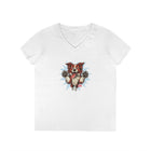 Cute Dog Lover V-Neck T-Shirt, Pet Lover Gift, Animal Rescue Tee, Red and White Border Collie Dog Mom Shirt