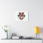 Happy Border Collie Illustration Canvas | Matte Stretched 1.25"
