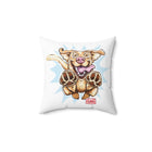 Playful Jumping  Yellow Labrador Retriever Dog Pillow | Cute Cartoon Puppy Throw Pillow
