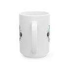 Mug - Happy White Husky Dog in Mid Leap Ceramic Mug (11oz, 15oz)