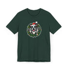 Christmas Boston Terrier Dog Wreath T-Shirt, Holiday Bostie Shirt, Funny Xmas Tee, Unisex Gift, Dog Lover Apparel, Festive Casual Wear