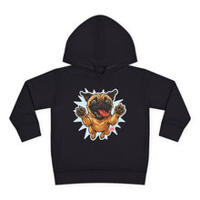 Load image into Gallery viewer, Adorable Toddler Fleece Hoodie with Playful Pug Design, Kids Pullover, Cute Dog Sweater, Pet Lover Gift, Cozy Toddler Apparel
