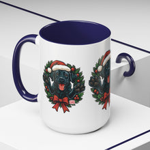 Load image into Gallery viewer, Christmas Black Labrador Dog Coffee Mug, Holiday Mug, Pet Lover Gift, Festive Black Mug, Dog-Themed Drinkware