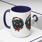 Christmas Black Labrador Dog Coffee Mug, Holiday Mug, Pet Lover Gift, Festive Black Mug, Dog-Themed Drinkware