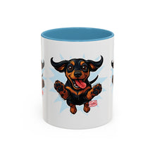 Load image into Gallery viewer, Dachshund Jumping Dog Accent Coffee Mug Cute Wiener Dog Gift (11oz)