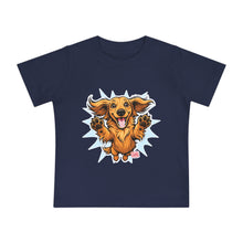 Load image into Gallery viewer, Happy Dachshund Puppy Baby T-Shirt | Cute Dog Graphic, Playful Paws