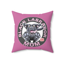 Load image into Gallery viewer, Black Labrador Mom Pillow | Cute Jumping Black Lab Decorative 2-Sided Throw Pillow