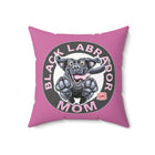 Black Labrador Mom Pillow | Cute Jumping Black Lab Decorative 2-Sided Throw Pillow