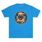 Festive Pug Christmas Tee, Holiday Shirt, Dog Lover Gift, Cute Animal Apparel, Unisex Crew Neck, Unique Christmas Present