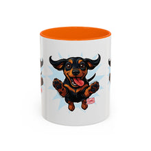 Load image into Gallery viewer, Dachshund Jumping Dog Accent Coffee Mug Cute Wiener Dog Gift (11oz)
