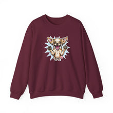 Load image into Gallery viewer, Chihuahua Splash Crewneck Sweatshirt  Cute Jumping Puppy Graphic